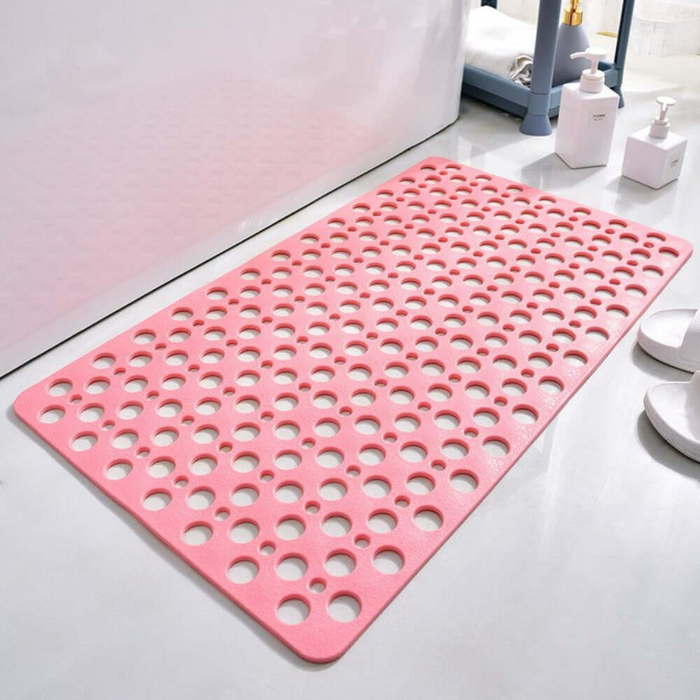 Luxury Anti-Slip Shower Mat, Mold-Resistant Bath Mat with Strong Suction Cups, Quick-Drainage, 70x38cm