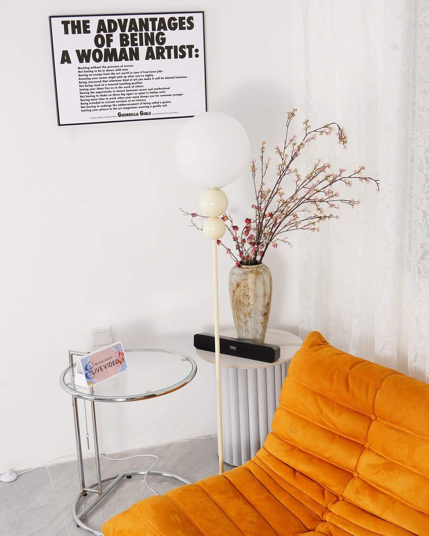 Modern Clavel Floor Lamp: Metal & Glass Design | E26/E27 Base | 5W LED