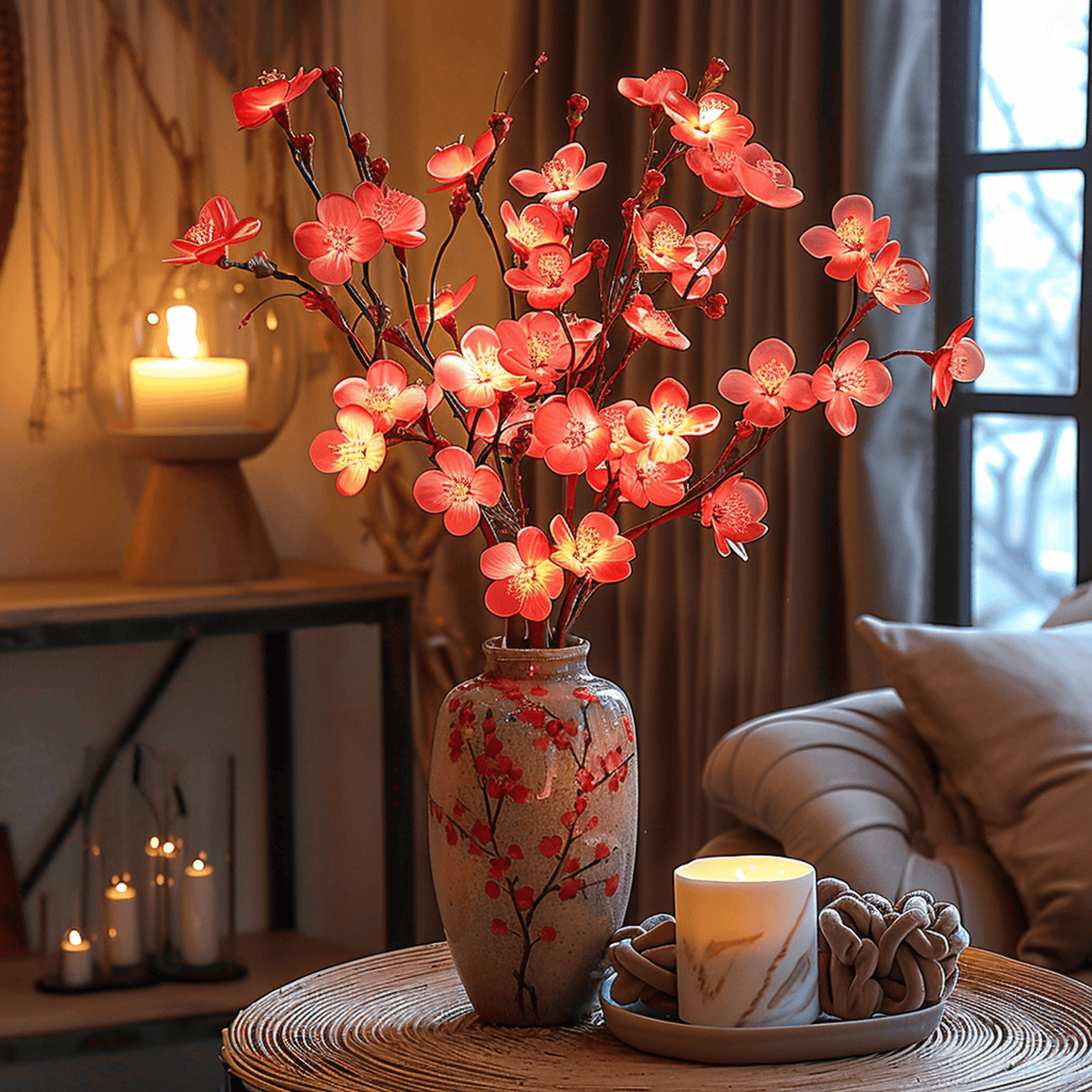Luminous LED Olive Branch - 28" Battery Operated Fairy Light Branch Decor