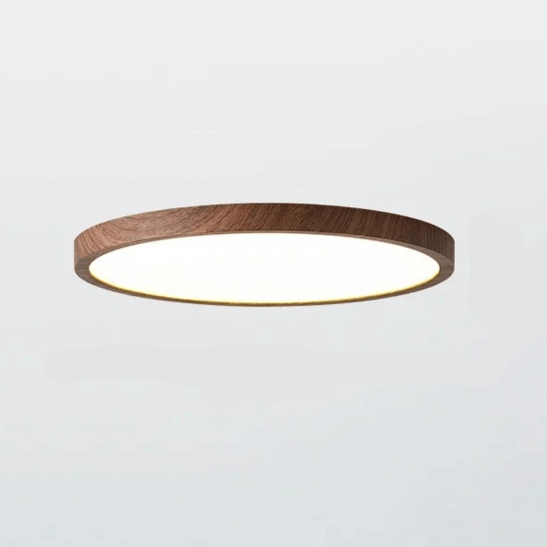 Ultrathin LED Ceiling Light, Modern Walnut Wood Grain, Dimmable, 30cm/40cm