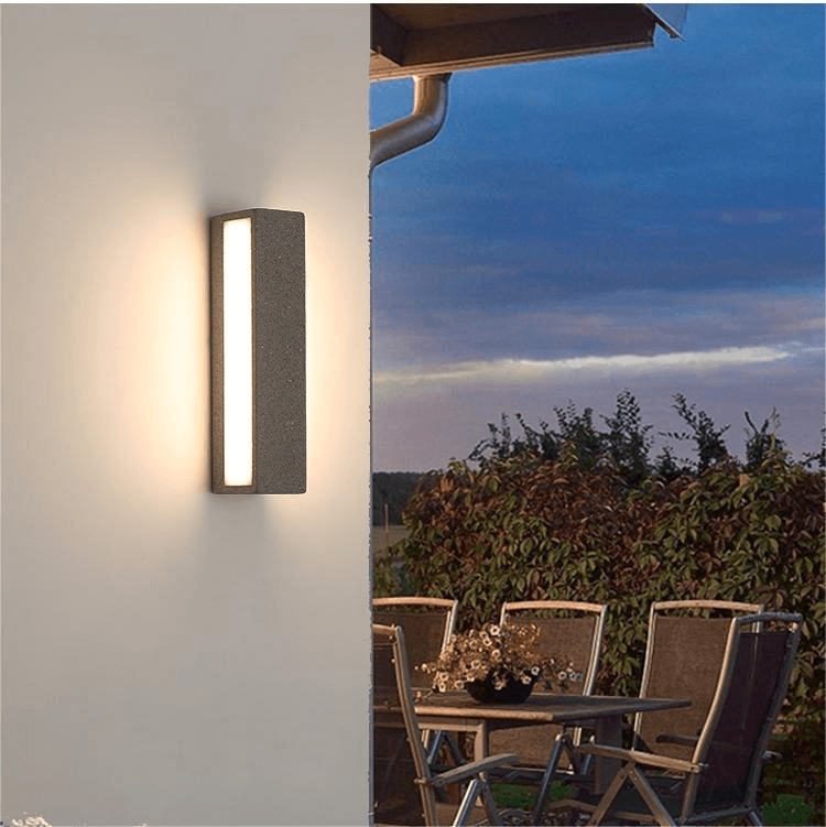 Modern Outdoor LED Wall Lamp - IP65 Waterproof, 9.4/15 Inch, Warm White Light, for Patio, Garden, Balcony