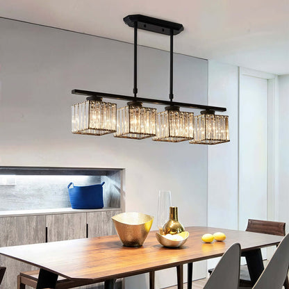Nordic Multi-Head Designer Long Glass Island Lamp - Modern Chandelier Lighting