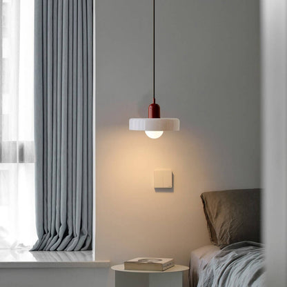 Bauhaus Style Stained Glass Pendant Light - 18/22/25/35CM - G9 - White/Orange/Green