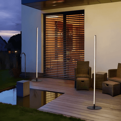 Modern Outdoor Solar Floor Lamp - 52.4" Tall LED Solar Powered Lamp for Patio, Garden, or Outdoor Living Area