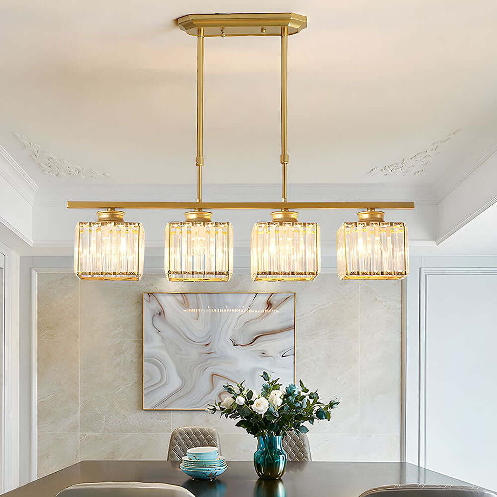 Nordic Multi-Head Designer Long Glass Island Lamp