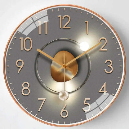 Silent Wall Clock, 30cm Modern Design, Battery Operated, Non-Ticking, for Living Room, Bedroom, Kitchen, Office