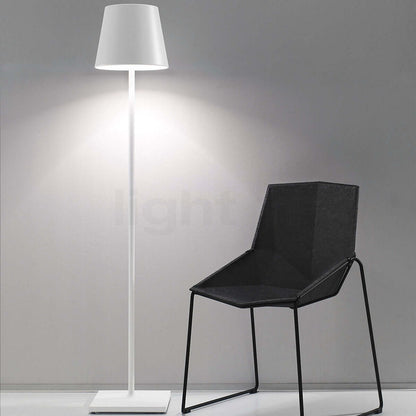 Rechargeable LED Floor Lamp - Modern Adjustable Aluminum & Acrylic Lamp - White/Black