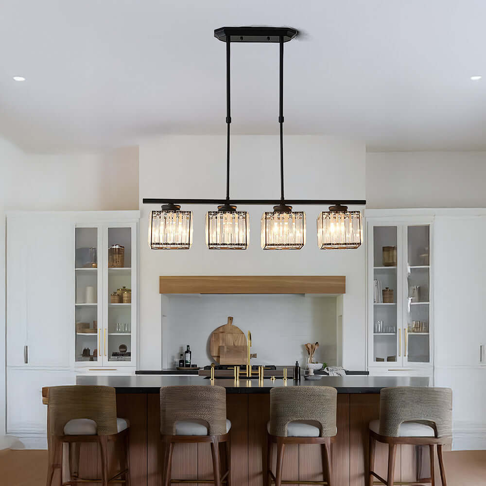 Nordic Multi-Head Designer Long Glass Island Lamp - Modern Chandelier Lighting