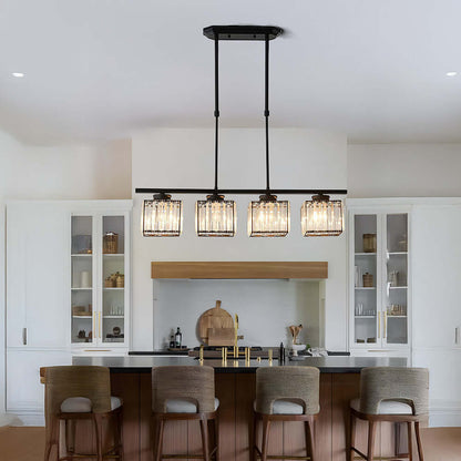 Nordic Multi-Head Designer Long Glass Island Lamp - Modern Chandelier Lighting