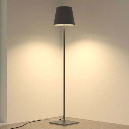Rechargeable LED Floor Lamp - Modern Adjustable Aluminum & Acrylic Lamp - White/Black