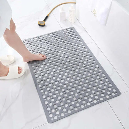 Luxury Anti-Slip Shower Mat, Mold-Resistant Bath Mat with Strong Suction Cups, Quick-Drainage, 70x38cm