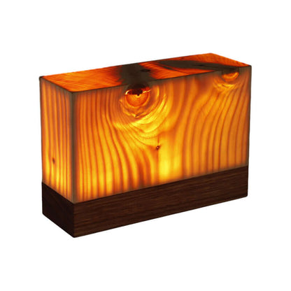 GloedHout Touch Control LED Table Lamp - Rechargeable Battery Powered Lamp for Bedroom, Office - Wooden & Metal Design
