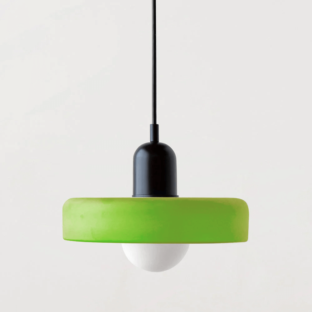 Bauhaus Style Stained Glass Pendant Light - 18/22/25/35CM - G9 - White/Orange/Green