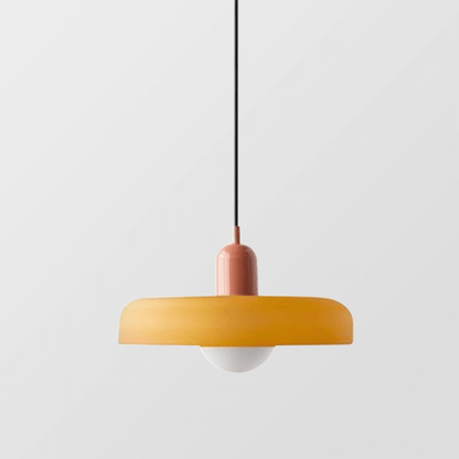 Bauhaus Style Stained Glass Pendant Light - 18/22/25/35CM - G9 - White/Orange/Green