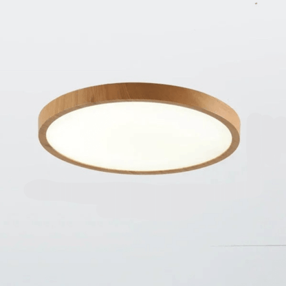 Ultrathin LED Ceiling Light, Modern Walnut Wood Grain, Dimmable, 30cm/40cm