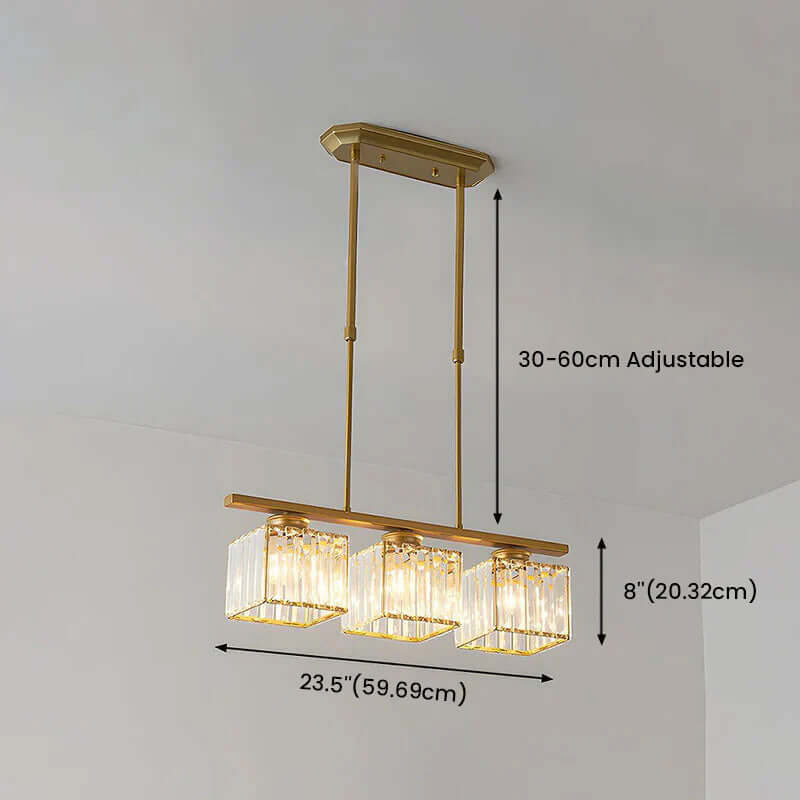 Nordic Multi-Head Designer Long Glass Island Lamp - Modern Chandelier Lighting