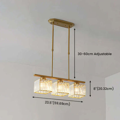 Nordic Multi-Head Designer Long Glass Island Lamp - Modern Chandelier Lighting