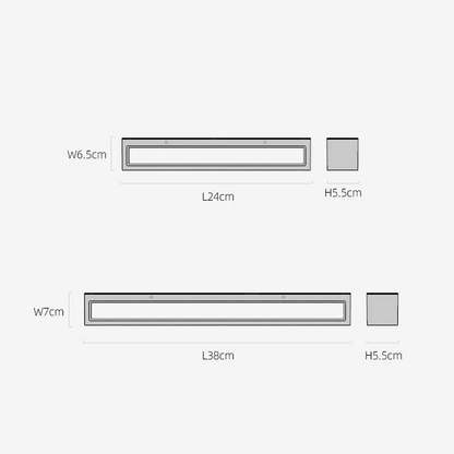 Modern Outdoor LED Wall Lamp - IP65 Waterproof, 9.4/15 Inch, Warm White Light, for Patio, Garden, Balcony