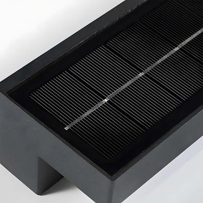 Solar LED Outdoor Wall Light, Black, Modern Waterproof Wall Sconce, 17/32CM