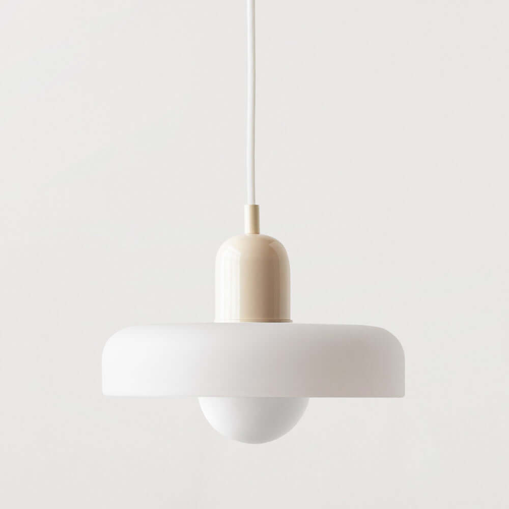 Bauhaus Style Stained Glass Pendant Light - 18/22/25/35CM - G9 - White/Orange/Green