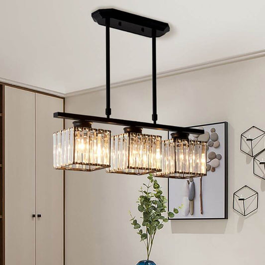 Nordic Multi-Head Designer Long Glass Island Lamp