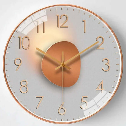 Silent Wall Clock, 30cm Modern Design, Battery Operated, Non-Ticking, for Living Room, Bedroom, Kitchen, Office