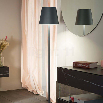 Rechargeable LED Floor Lamp - Modern Adjustable Aluminum & Acrylic Lamp - White/Black