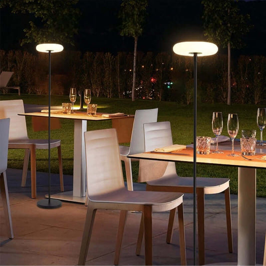 Signature Outdoor Solar Lamp - Metal & Acrylic - IP65 - Dia 12" x H 68"