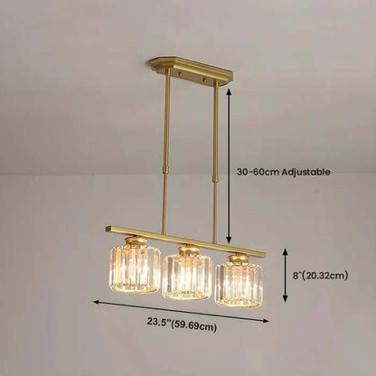 Nordic Multi-Head Designer Long Glass Island Lamp - Modern Chandelier Lighting