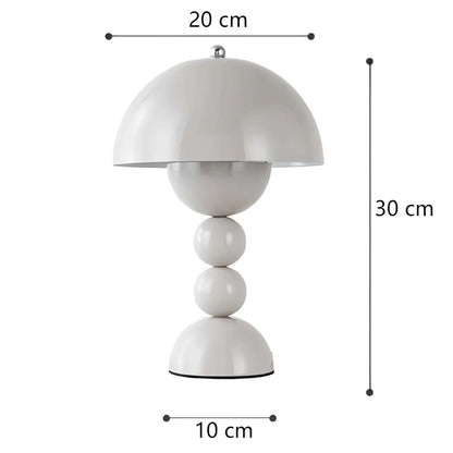 Vintage Mid-Century Modern Mushroom Lamp - Retro Acrylic Dome Light for Table & Desk