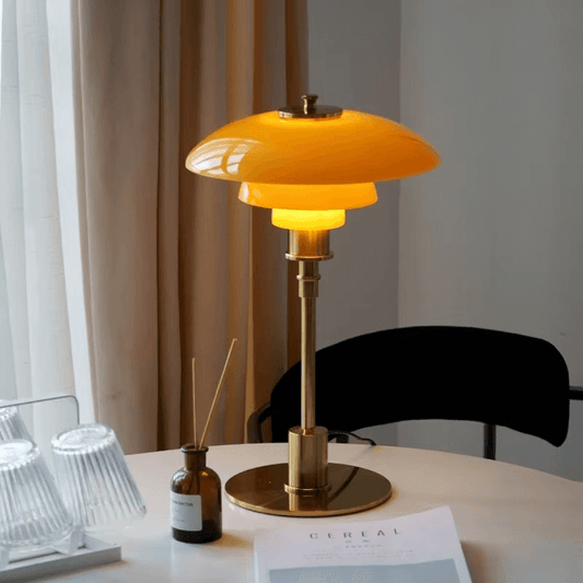 Modern Danish Designer Table Lamp with LED Light - Dimmable - 11" x 18.5"