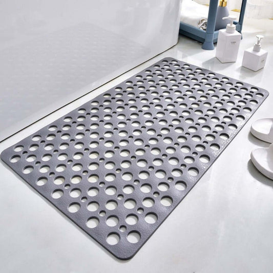 Luxury Anti-Slip Shower Mat, Mold-Resistant Bath Mat with Strong Suction Cups, Quick-Drainage, 70x38cm
