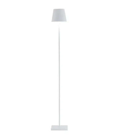 Rechargeable LED Floor Lamp - Modern Adjustable Aluminum & Acrylic Lamp - White/Black
