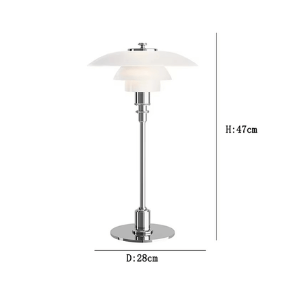 Modern Danish Designer Table Lamp with LED Light - Dimmable - 11" x 18.5"