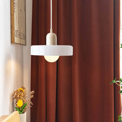 Bauhaus Style Stained Glass Pendant Light - 18/22/25/35CM - G9 - White/Orange/Green