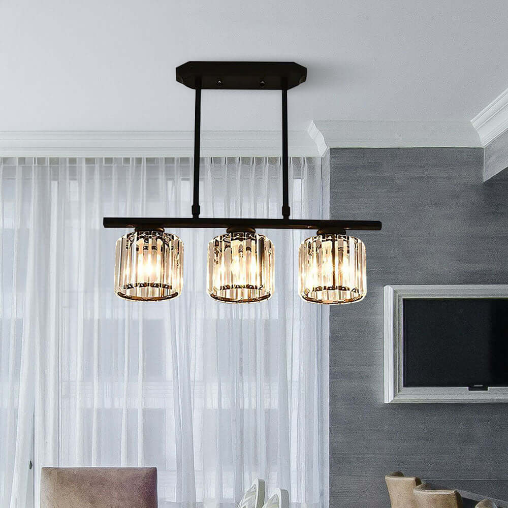 Nordic Multi-Head Designer Long Glass Island Lamp - Modern Chandelier Lighting