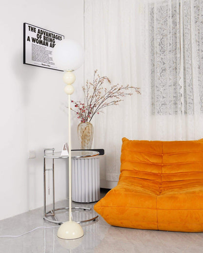 Modern Clavel Floor Lamp: Metal & Glass Design | E26/E27 Base | 5W LED
