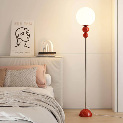 Modern Clavel Floor Lamp: Metal & Glass Design | E26/E27 Base | 5W LED