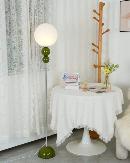 Modern Clavel Floor Lamp: Metal & Glass Design | E26/E27 Base | 5W LED