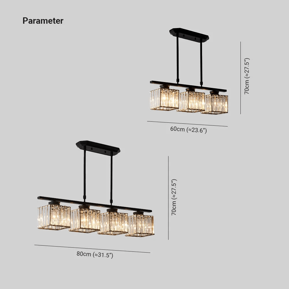 Nordic Multi-Head Designer Long Glass Island Lamp - Modern Chandelier Lighting