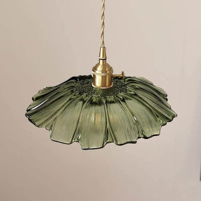 Retro Flower Glass Pendant Light for Dining Room