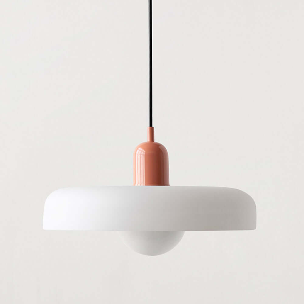 Bauhaus Style Stained Glass Pendant Light - 18/22/25/35CM - G9 - White/Orange/Green