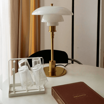 Modern Danish Designer Table Lamp with LED Light - Dimmable - 11" x 18.5"