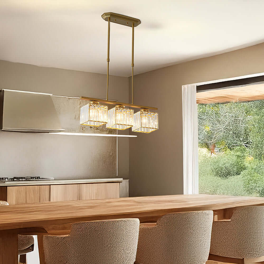Nordic Multi-Head Designer Long Glass Island Lamp - Modern Chandelier Lighting