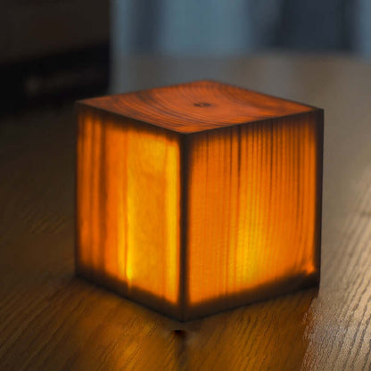 GloedHout Touch Control LED Table Lamp - Rechargeable Battery Powered Lamp for Bedroom, Office - Wooden & Metal Design