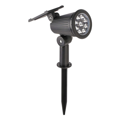 Solar Powered Modern Black Outdoor Floor Light - 30.5CM