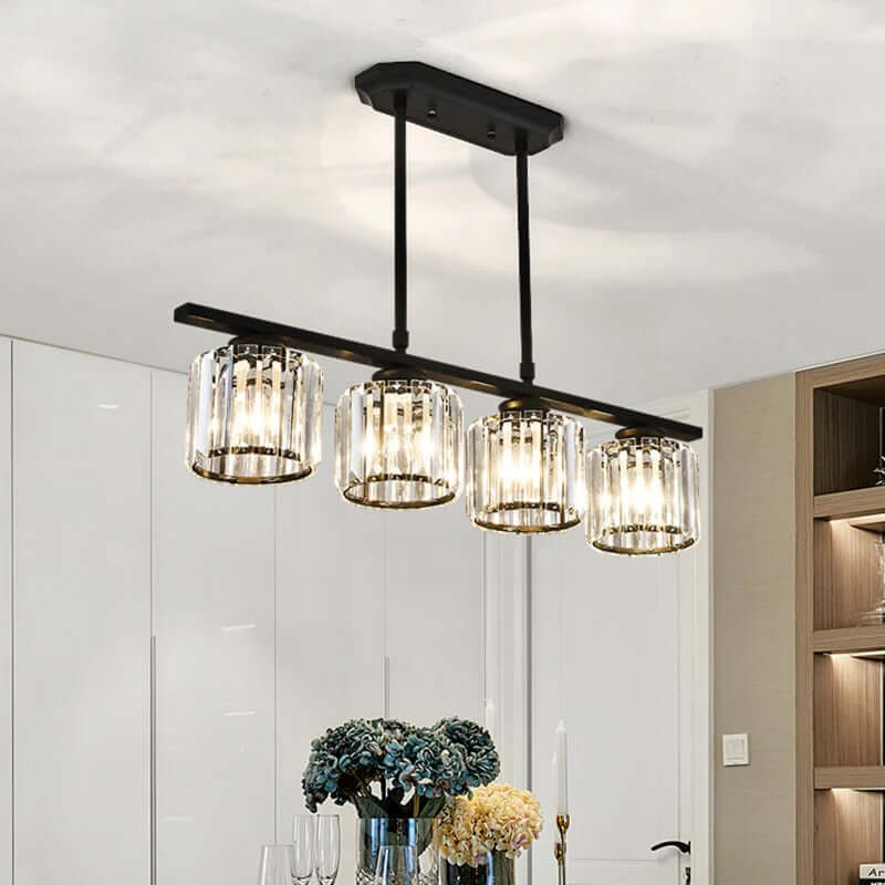 Nordic Multi-Head Designer Long Glass Island Lamp - Modern Chandelier Lighting