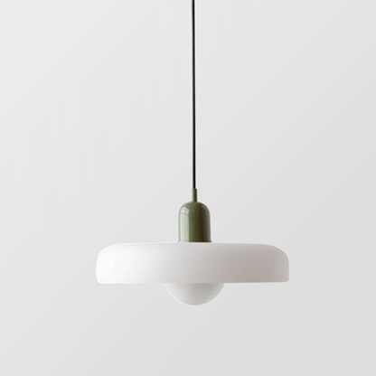 Bauhaus Style Stained Glass Pendant Light - 18/22/25/35CM - G9 - White/Orange/Green
