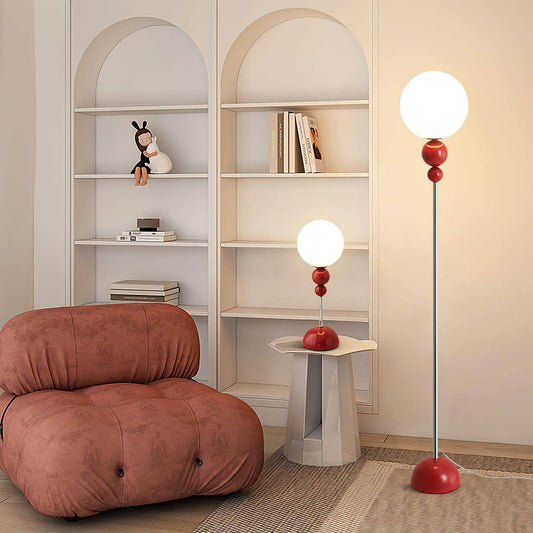 Modern Clavel Floor Lamp: Metal & Glass Design | E26/E27 Base | 5W LED