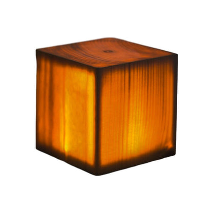 GloedHout Touch Control LED Table Lamp - Rechargeable Battery Powered Lamp for Bedroom, Office - Wooden & Metal Design